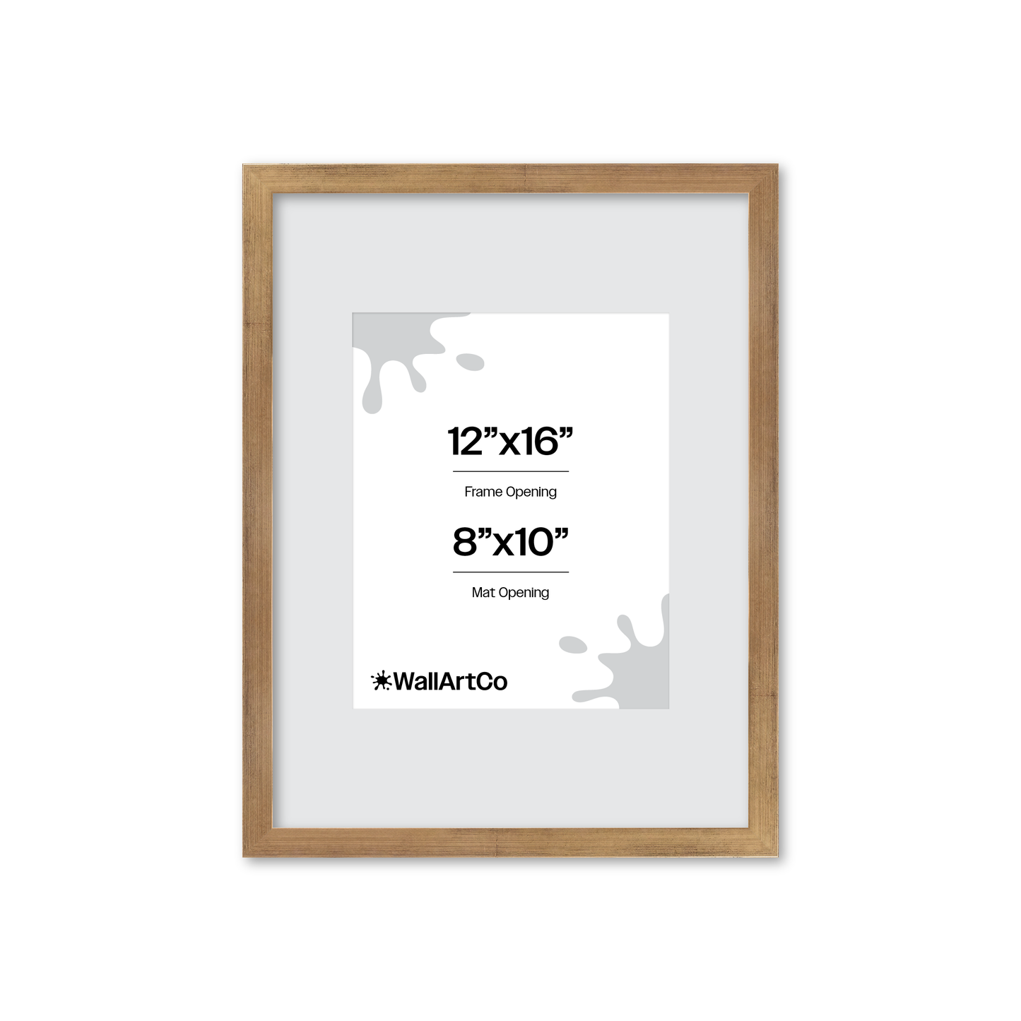 12" x 16" Brushed Gold Monaco Wall Frame