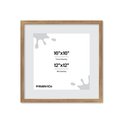 16" x 16" Brushed Gold Monaco Wall Frame