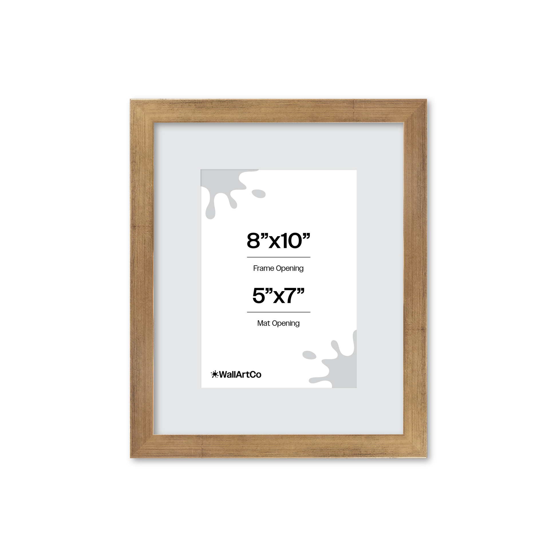 8" x 10" Brushed Gold Monaco Wall Frame
