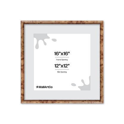 16" x 16" Caramel Burlwood Milano Wall Frame