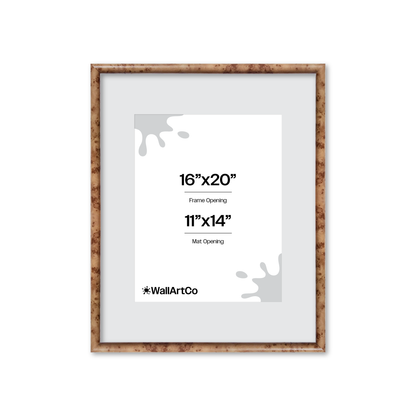 16" x 20" Caramel Burlwood Milano Wall Frame