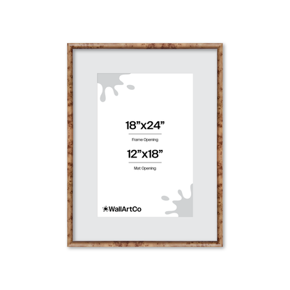 18" x 24" Caramel Burlwood Milano Wall Frame