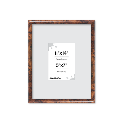 11" x 14" Amber Burlwood Milano Wall Frame
