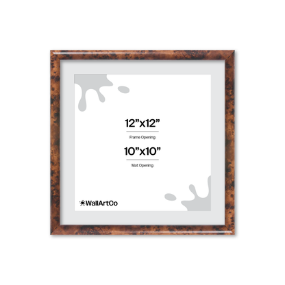12" x 12" Amber Burlwood Milano Wall Frame