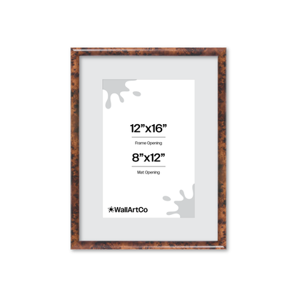 12" x 16" Amber Burlwood Milano Wall Frame