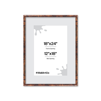 18" x 24" Amber Burlwood Milano Wall Frame