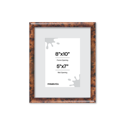 8" x 10" Amber Burlwood Milano Wall Frame
