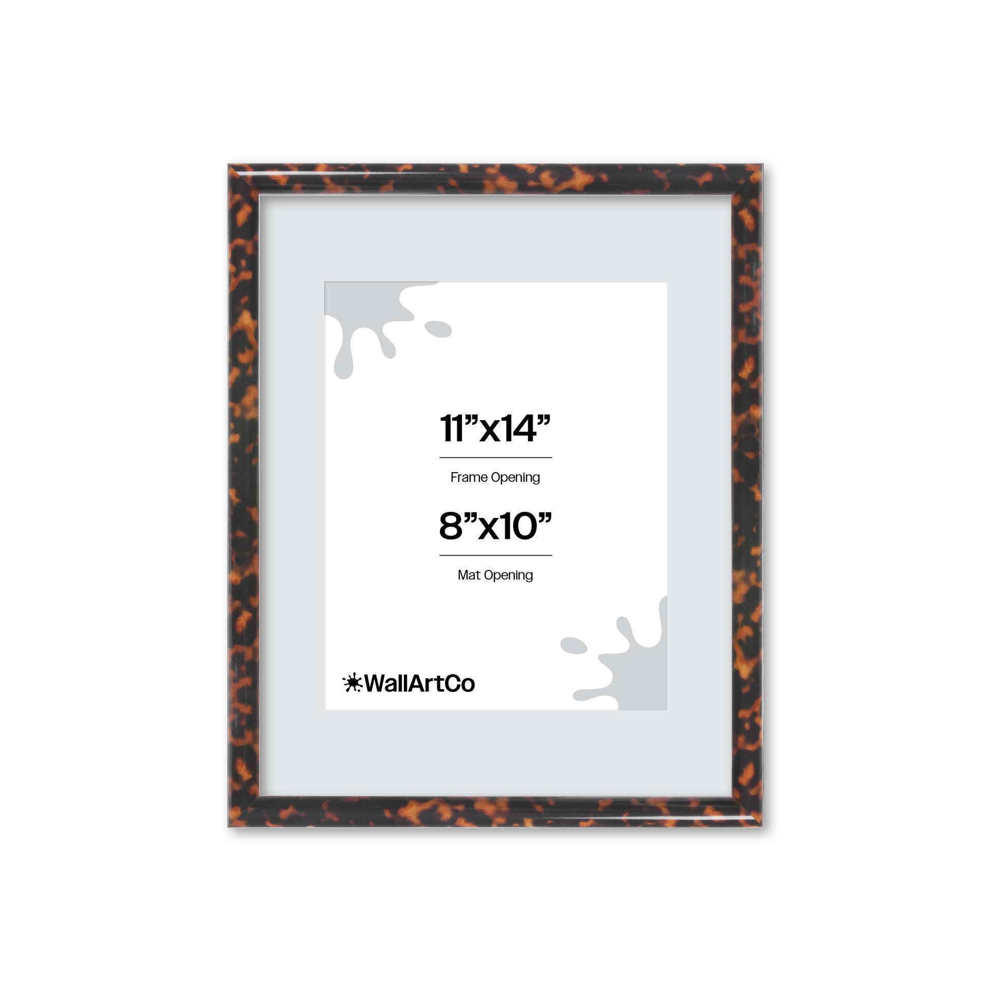 11" x 14" Tortoise Burlwood Milano Wall Frame