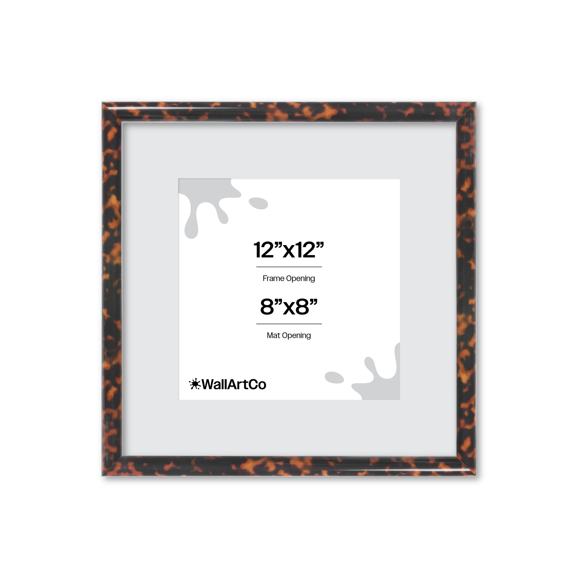 12" x 12" Tortoise Burlwood Milano Wall Frame