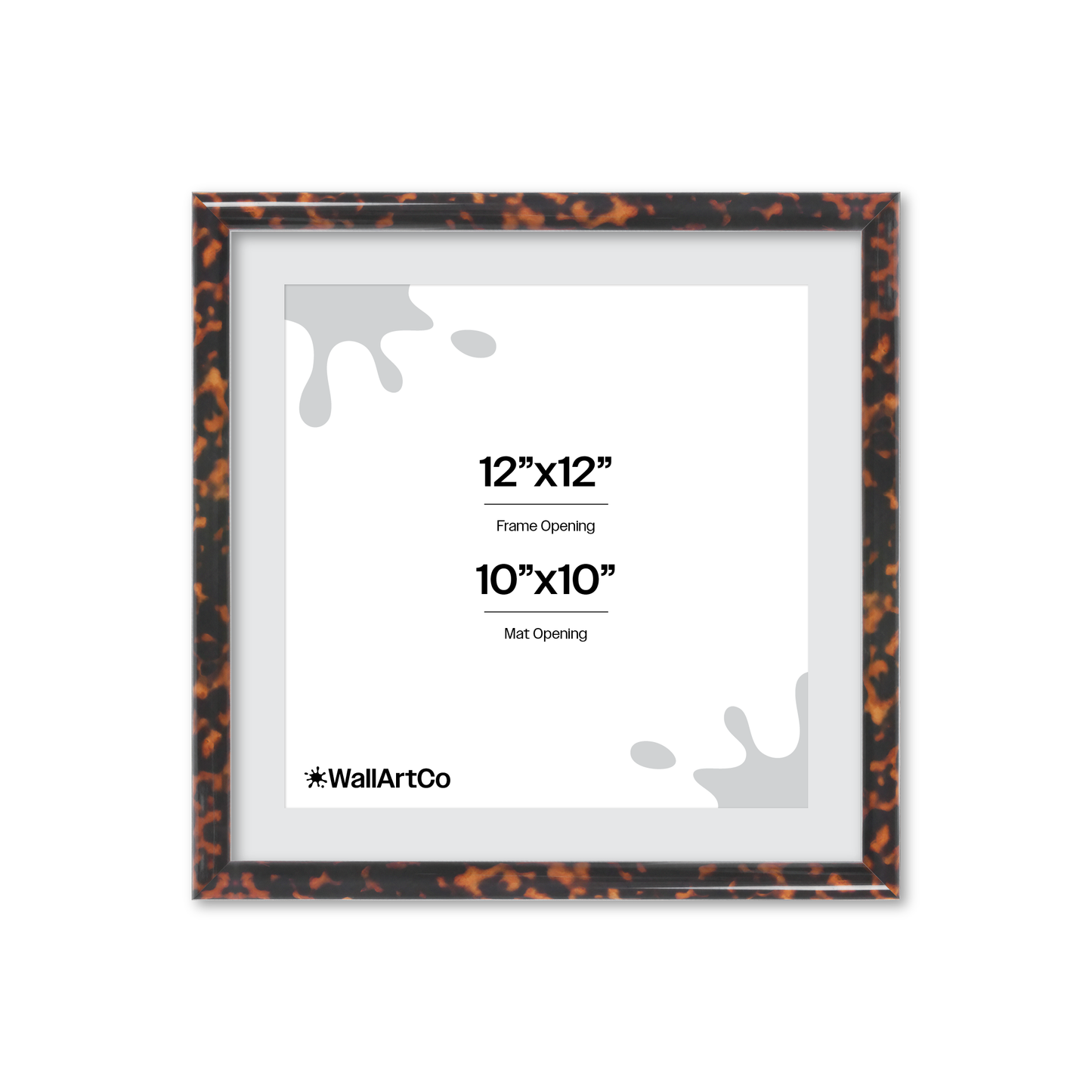 12" x 12" Tortoise Burlwood Milano Wall Frame