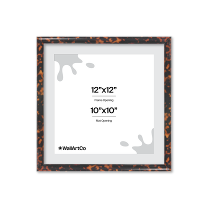 12" x 12" Tortoise Burlwood Milano Wall Frame