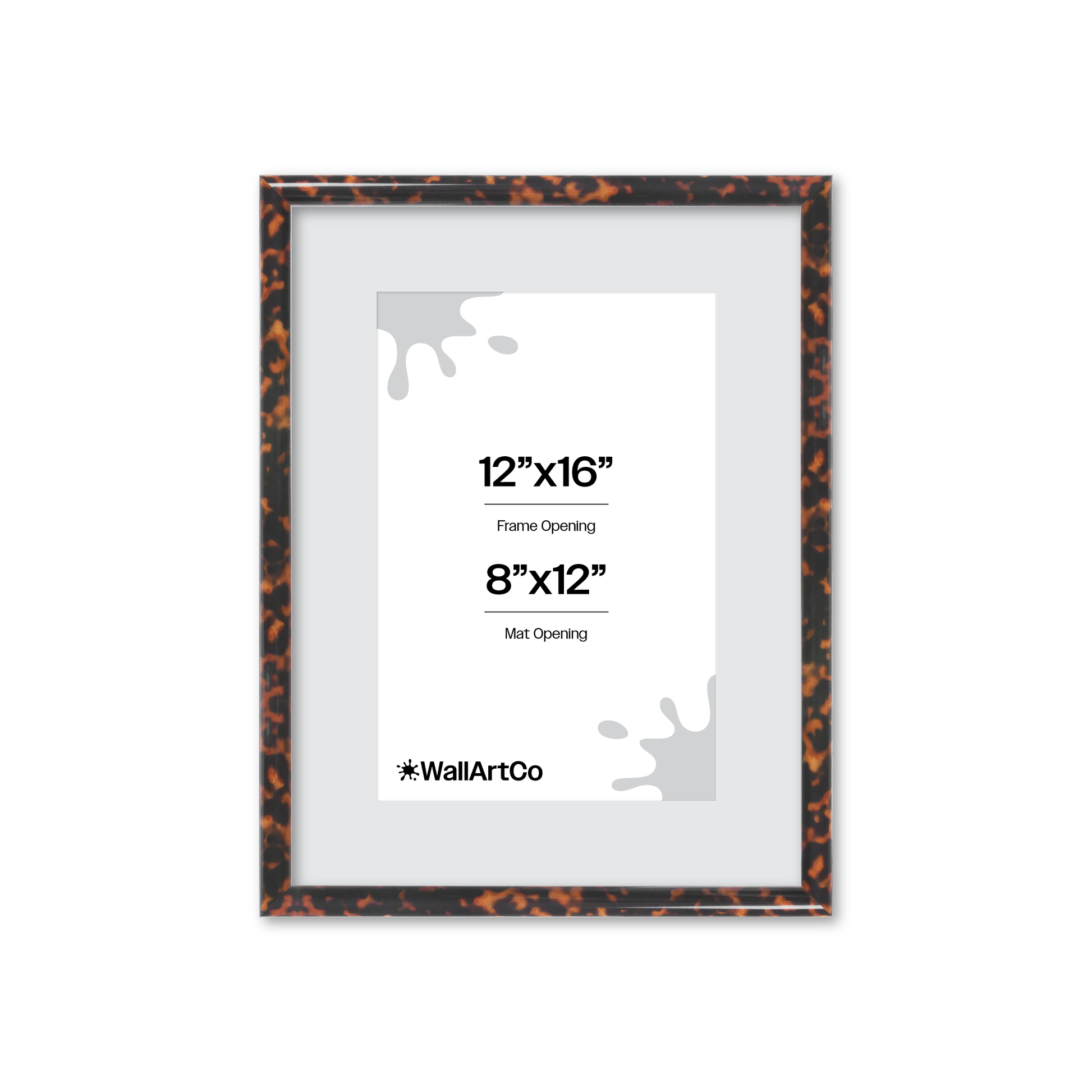 12" x 16" Tortoise Burlwood Milano Wall Frame