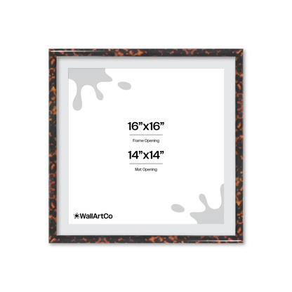 16" x 16" Tortoise Burlwood Milano Wall Frame