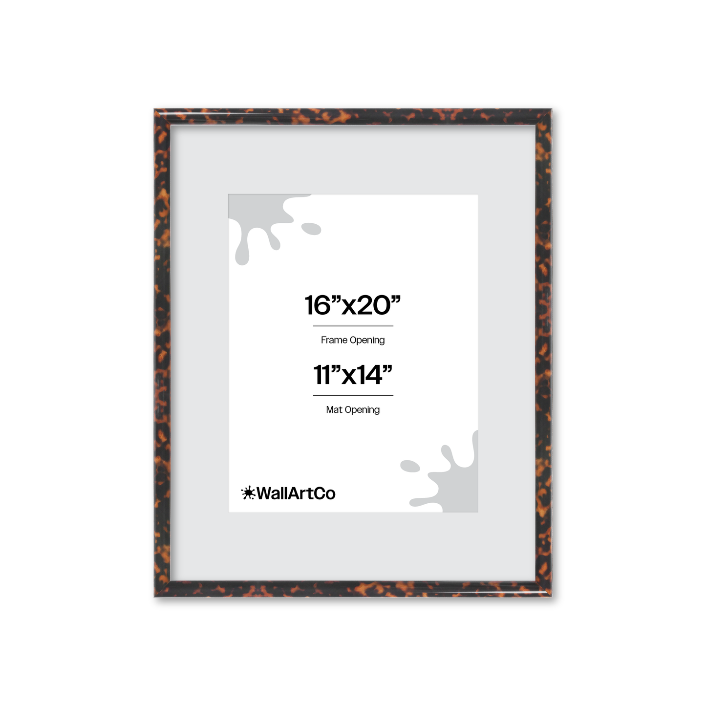 16" x 20" Tortoise Burlwood Milano Wall Frame