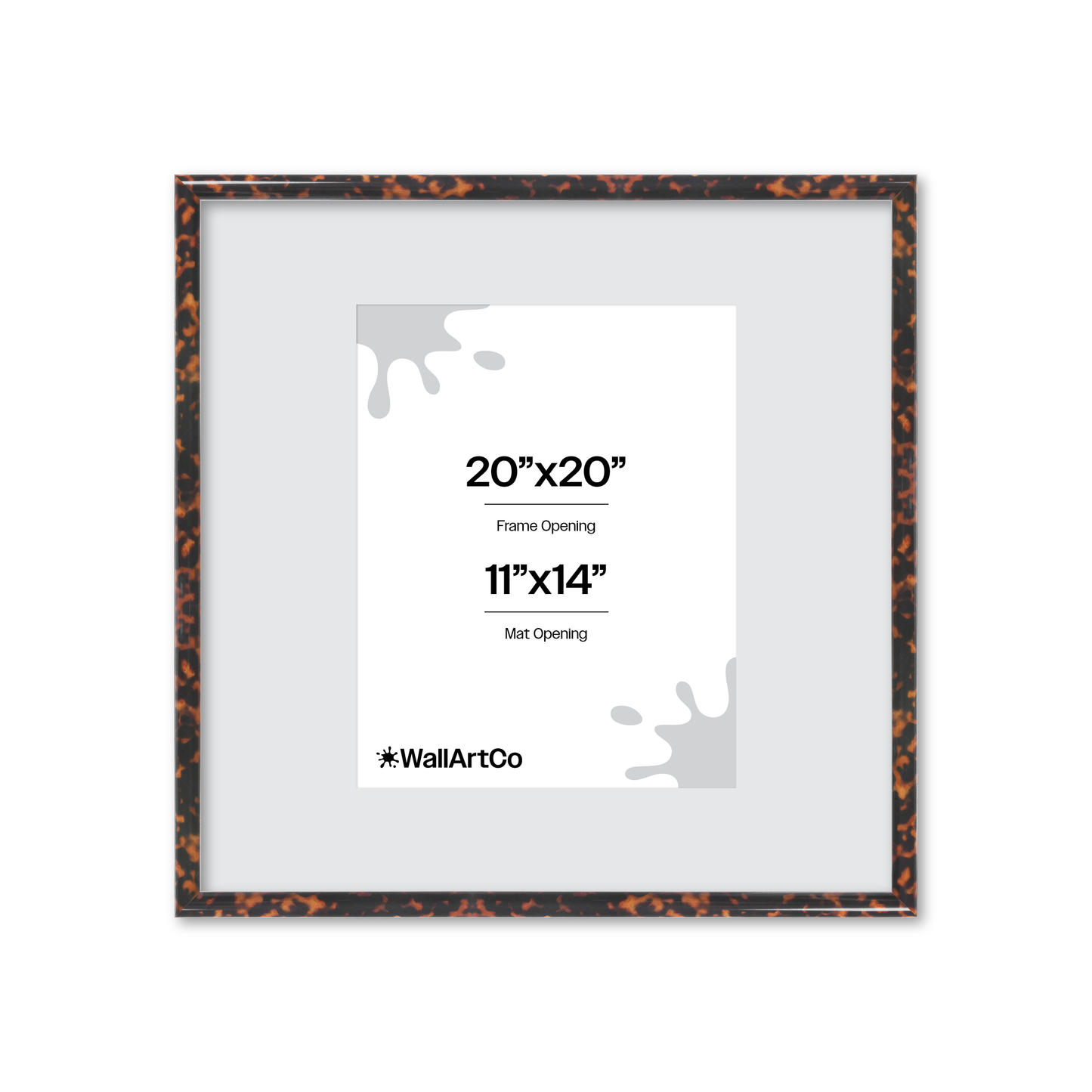 20" x 20" Tortoise Burlwood Milano Wall Frame