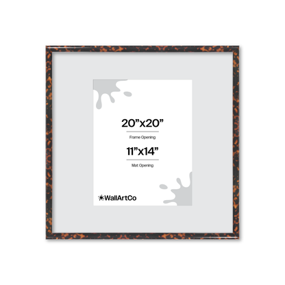20" x 20" Tortoise Burlwood Milano Wall Frame