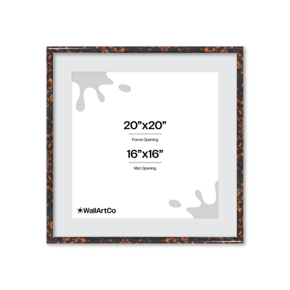 20" x 20" Tortoise Burlwood Milano Wall Frame