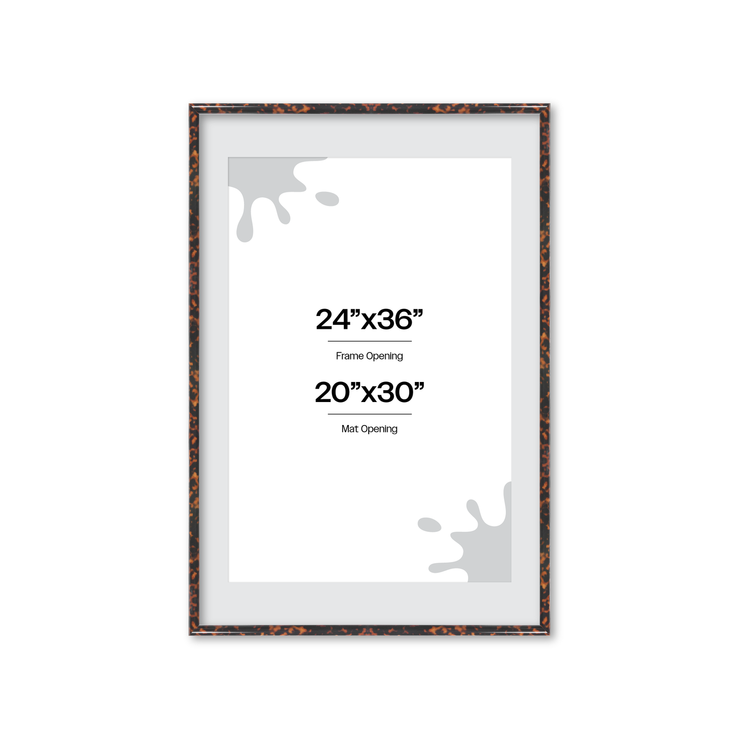24" x 36" Tortoise Burlwood Milano Wall Frame