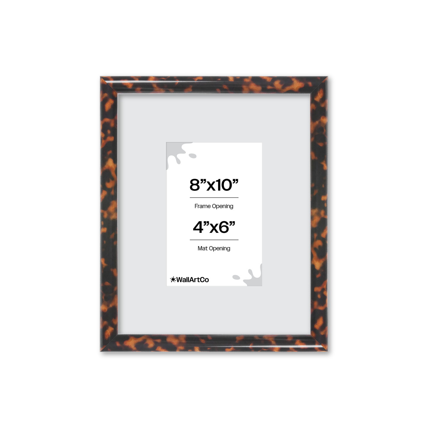 8" x 10" Tortoise Burlwood Milano Wall Frame