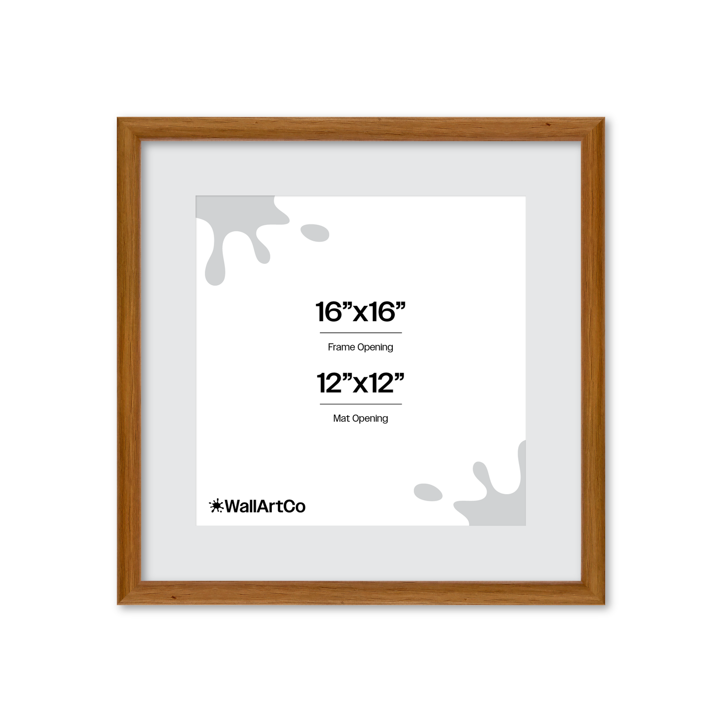 16" x 16" Light Oak Hudson Narrows Wall Frame