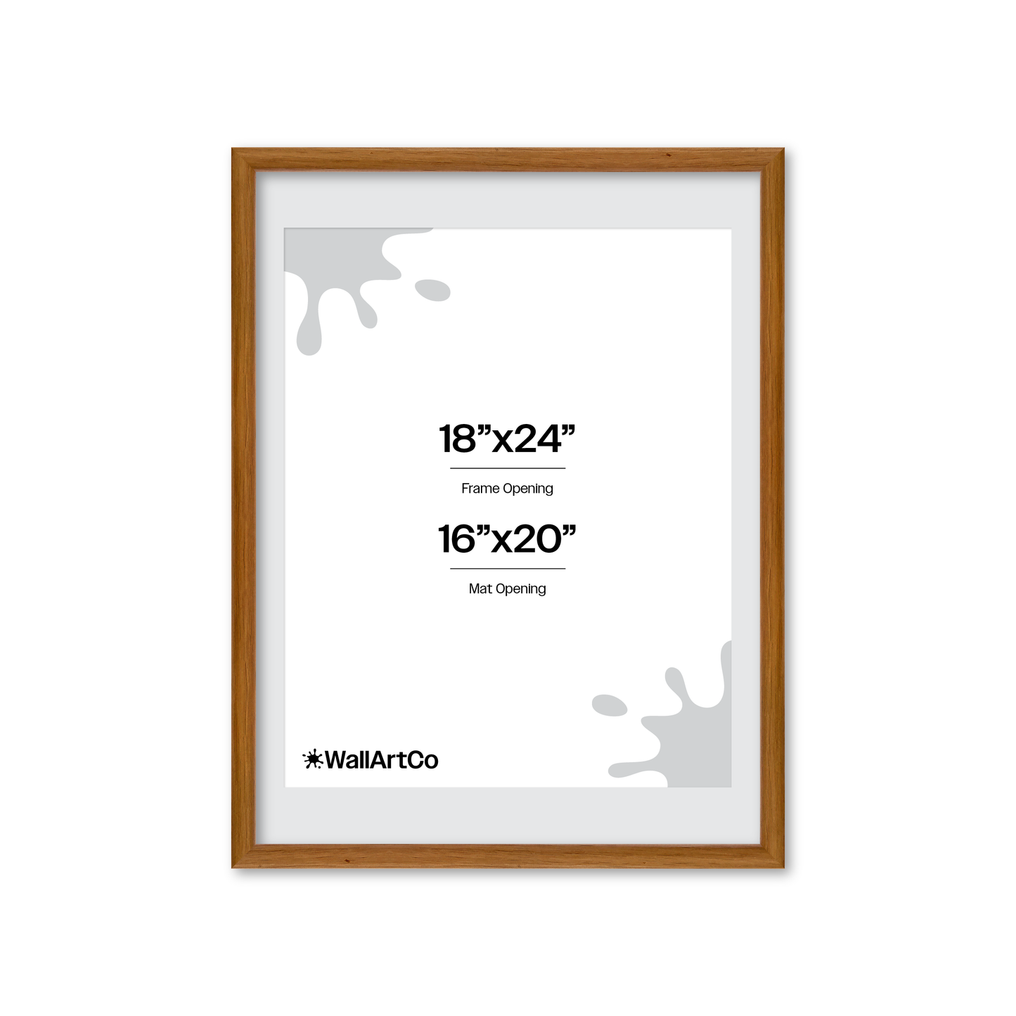 18" x 24" Light Oak Hudson Narrows Wall Frame