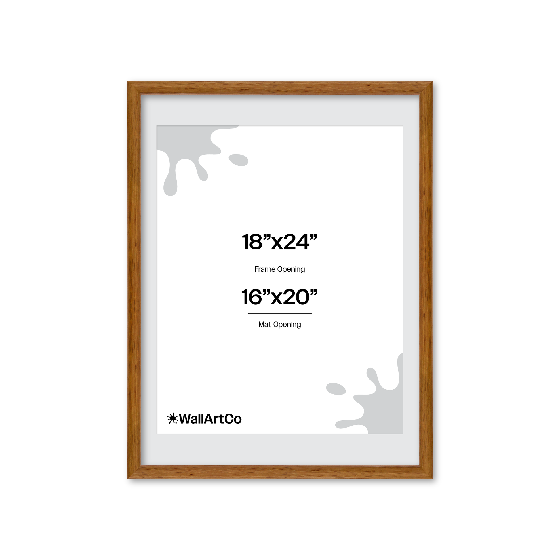 18" x 24" Light Oak Hudson Narrows Wall Frame