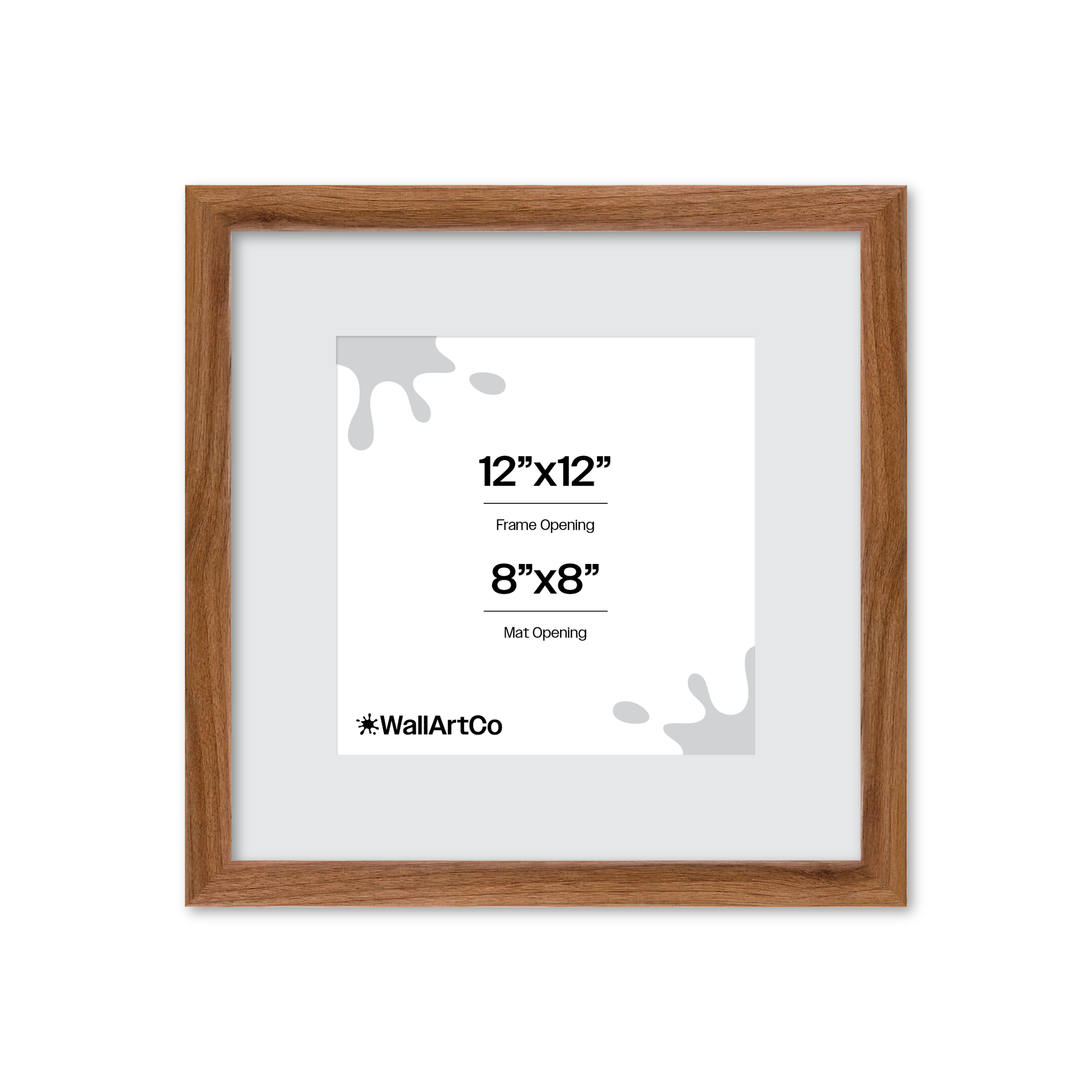 12" x 12" Light Walnut Hudson Narrows Wall Frame