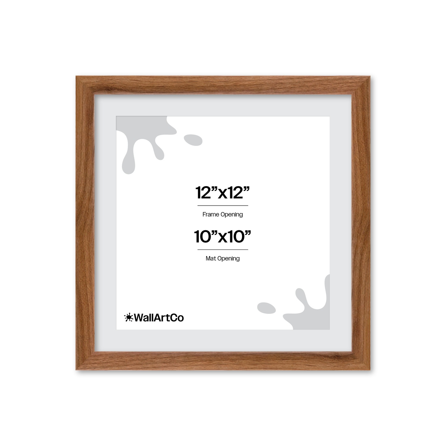 12" x 12" Light Walnut Hudson Narrows Wall Frame