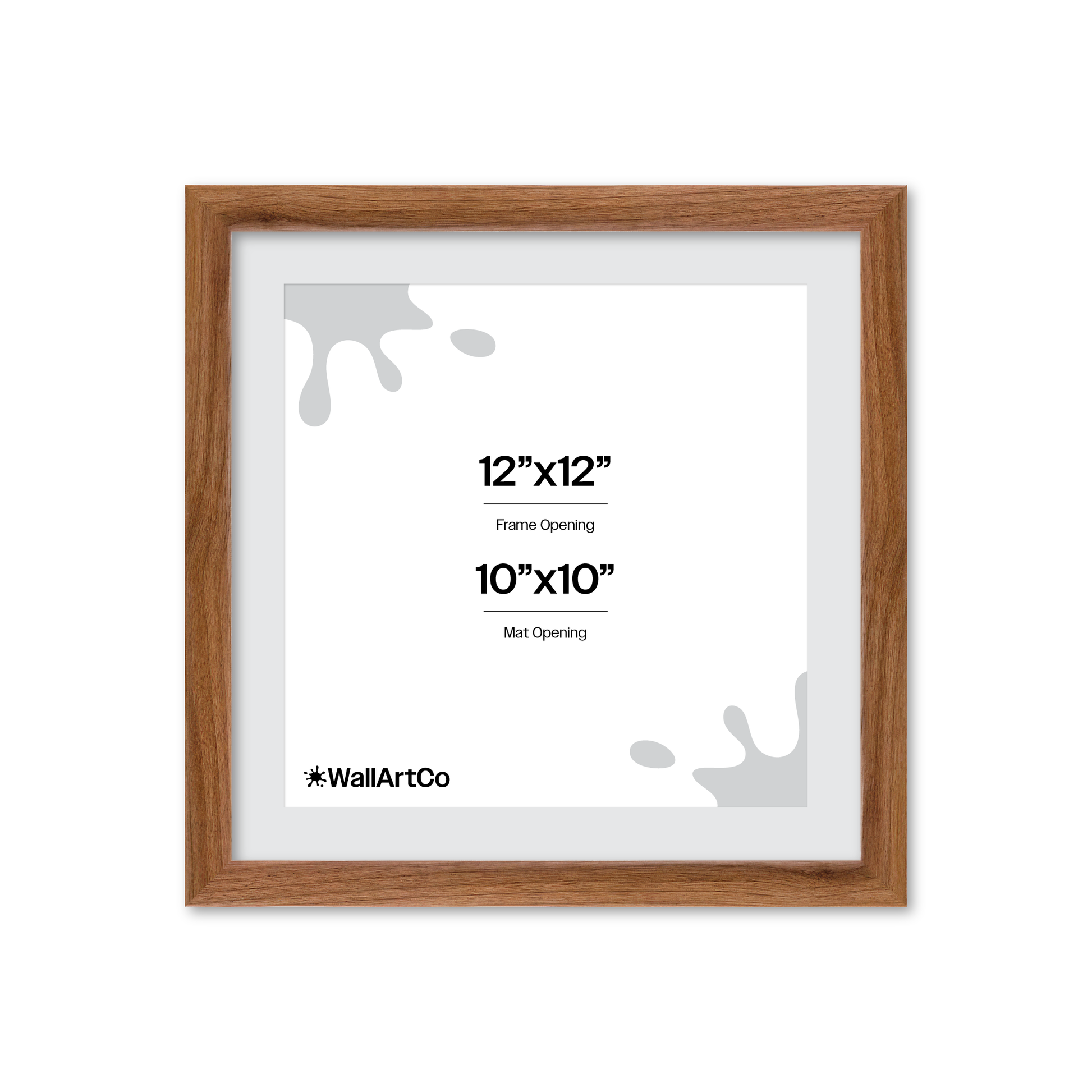 12" x 12" Light Walnut Hudson Narrows Wall Frame