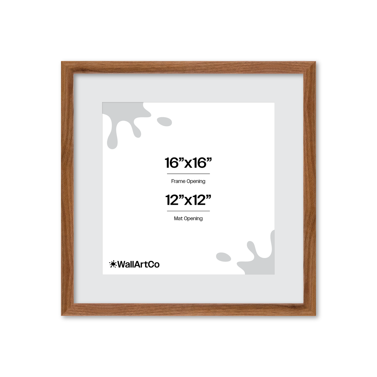 16" x 16" Light Walnut Hudson Narrows Wall Frame