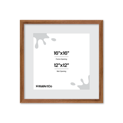 16" x 16" Light Walnut Hudson Narrows Wall Frame
