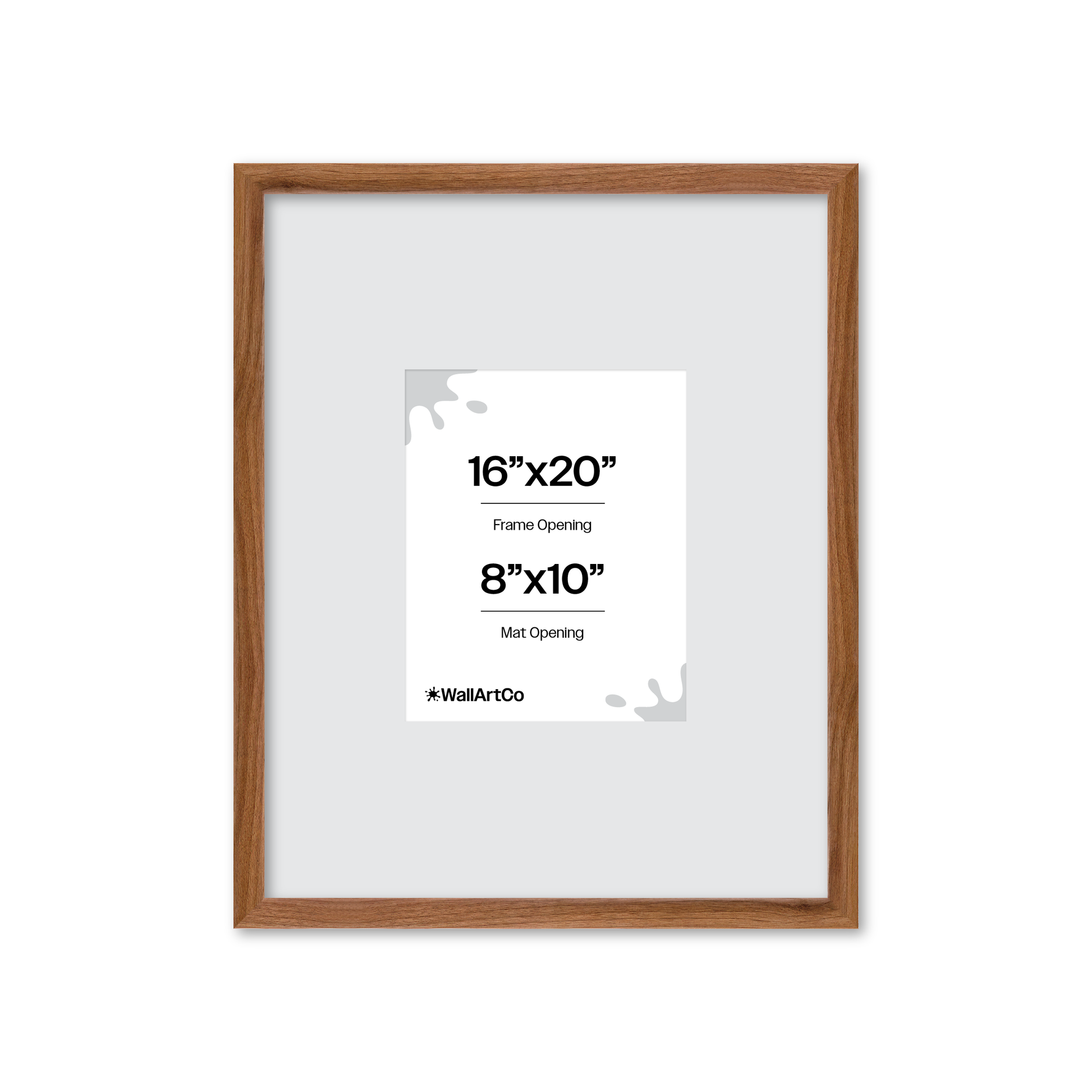 16" x 20" Light Walnut Hudson Narrows Wall Frame