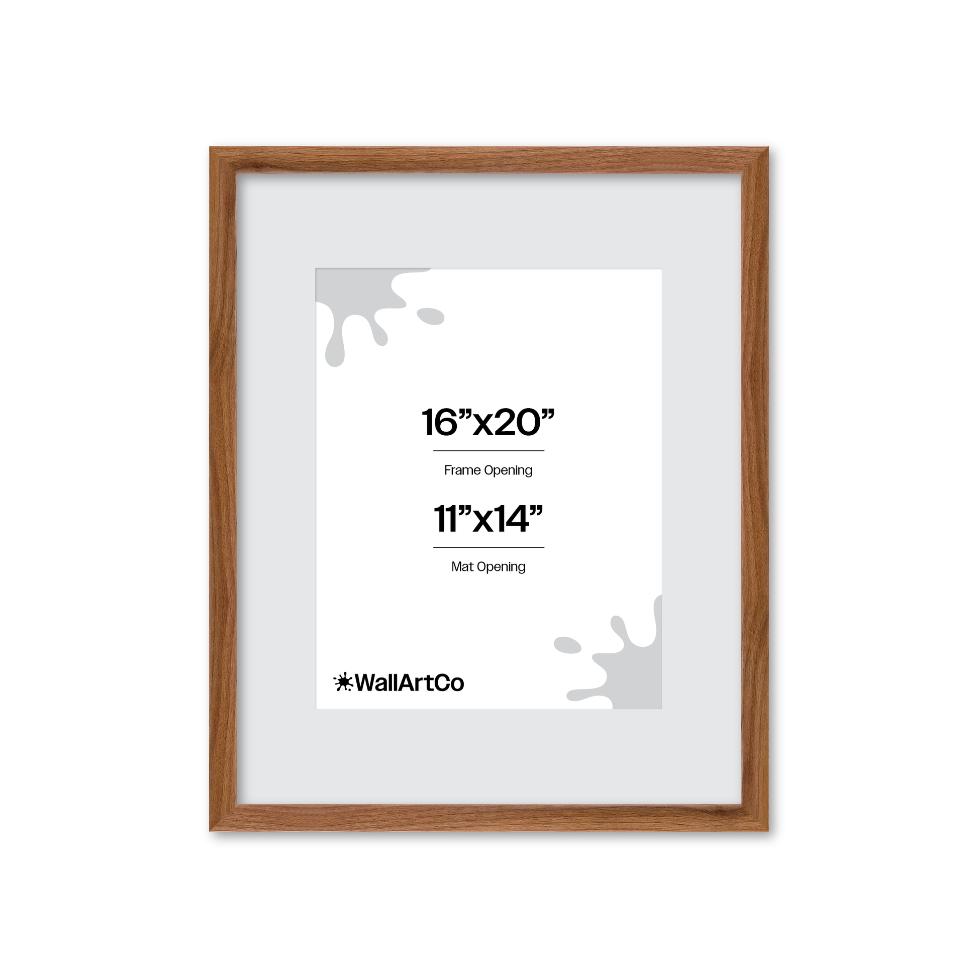 16" x 20" Light Walnut Hudson Narrows Wall Frame