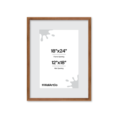 18" x 24" Light Walnut Hudson Narrows Wall Frame