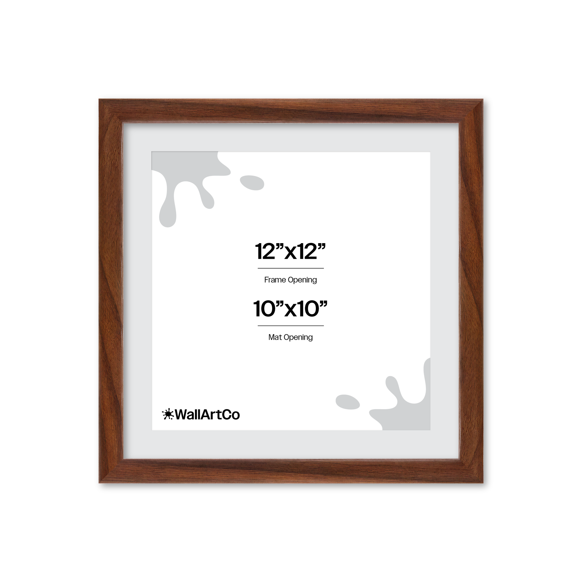 12" x 12" Dark Walnut Hudson Narrows Wall Frame