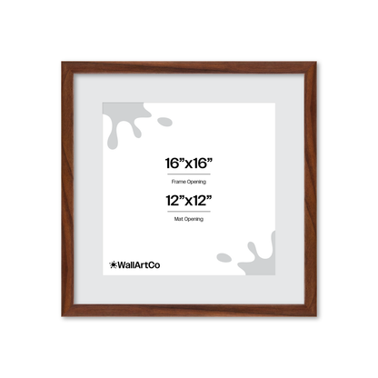 16" x 16" Dark Walnut Hudson Narrows Wall Frame