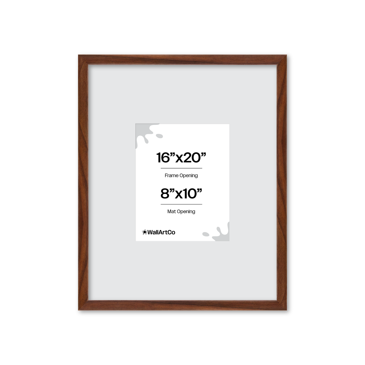 16" x 20" Dark Walnut Hudson Narrows Wall Frame