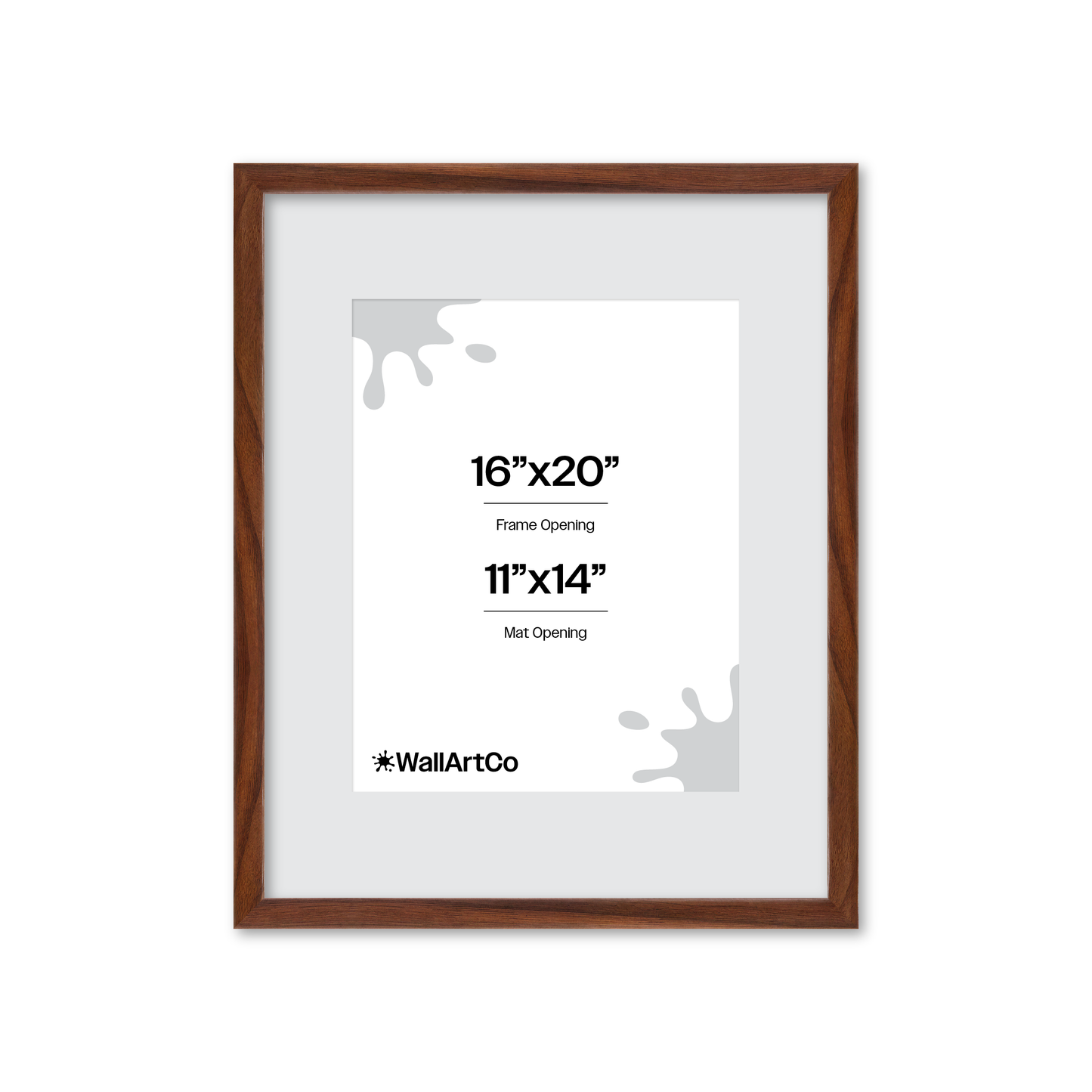 16" x 20" Dark Walnut Hudson Narrows Wall Frame