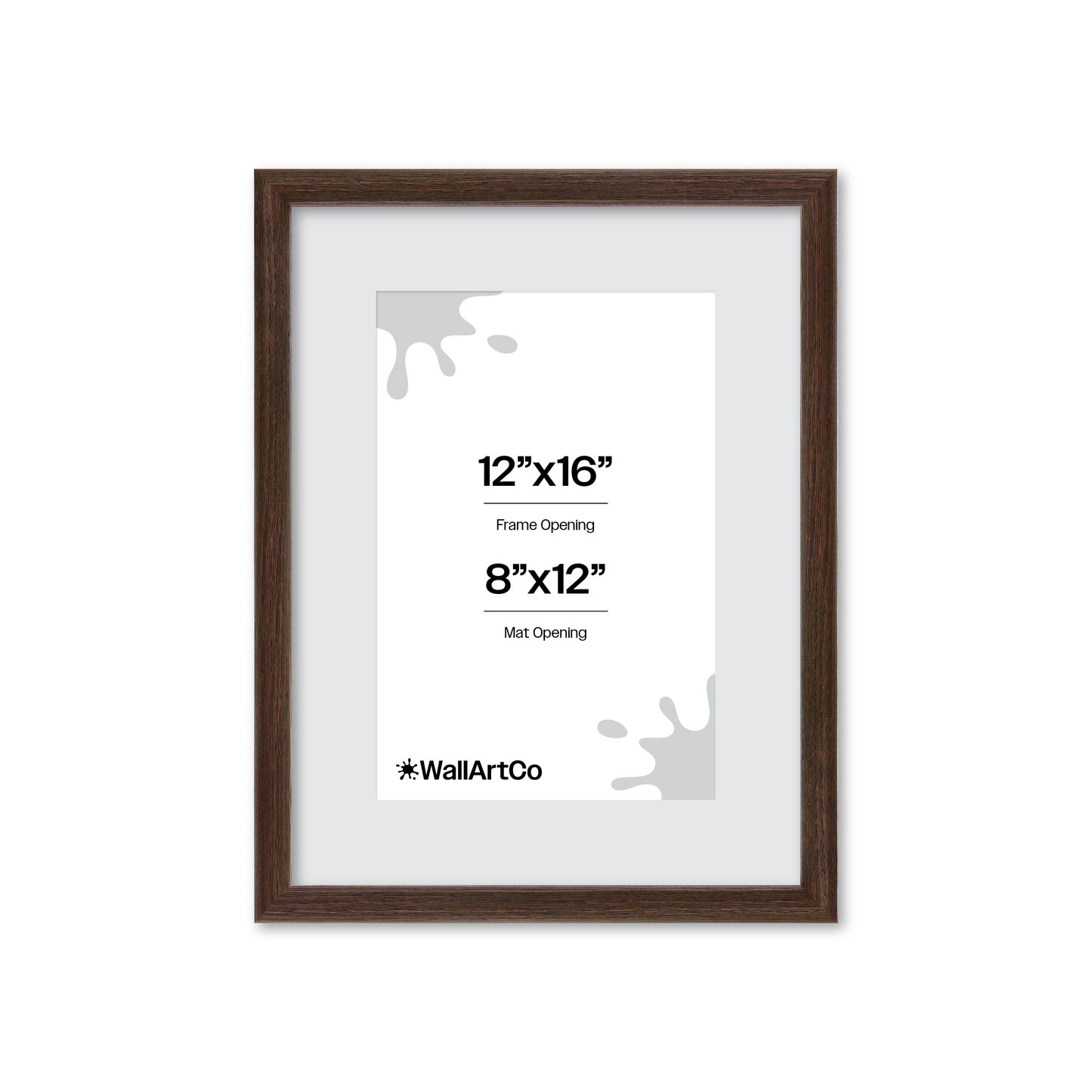 12" x 16" Dark Oak Hudson Narrows Wall Frame