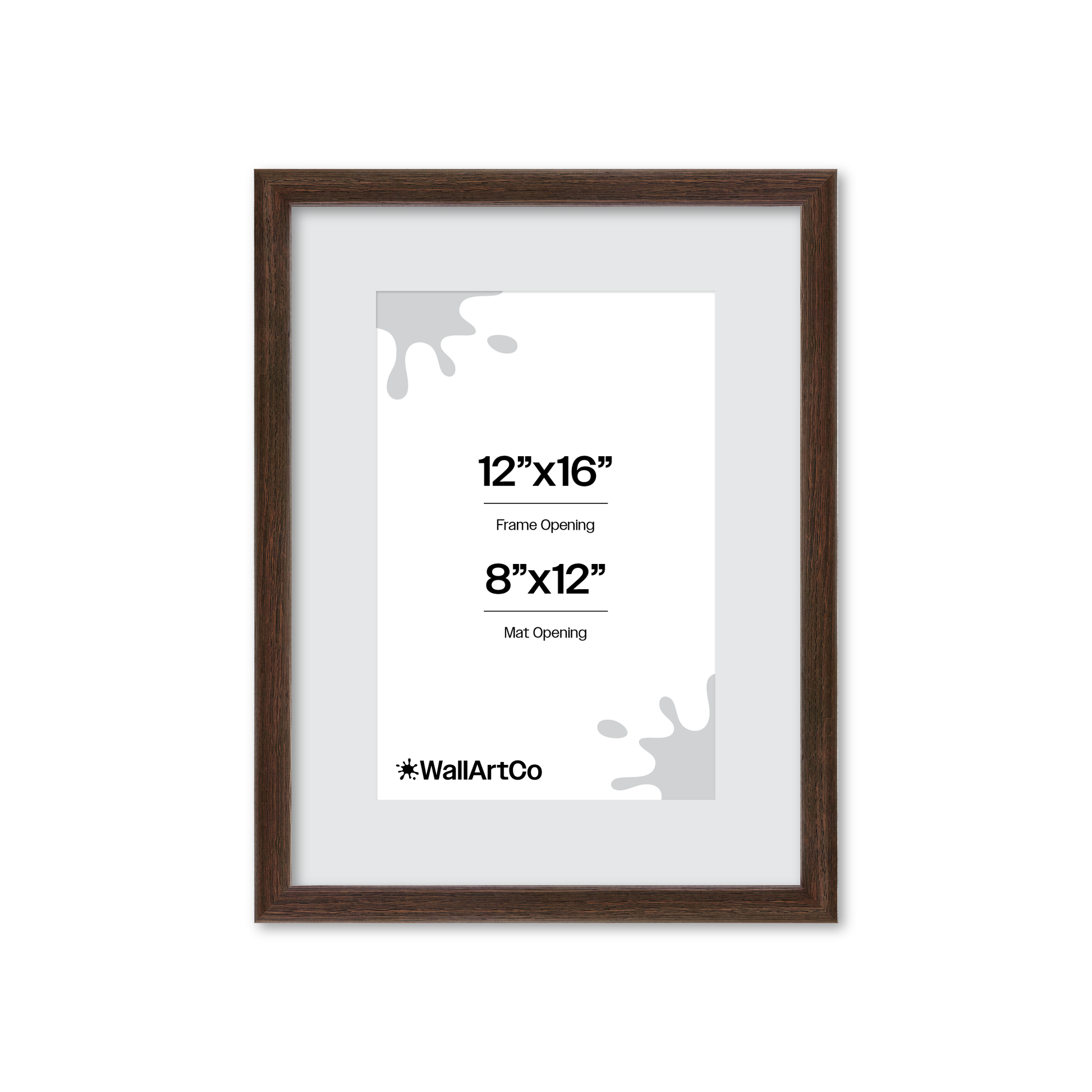 12" x 16" Dark Oak Hudson Narrows Wall Frame