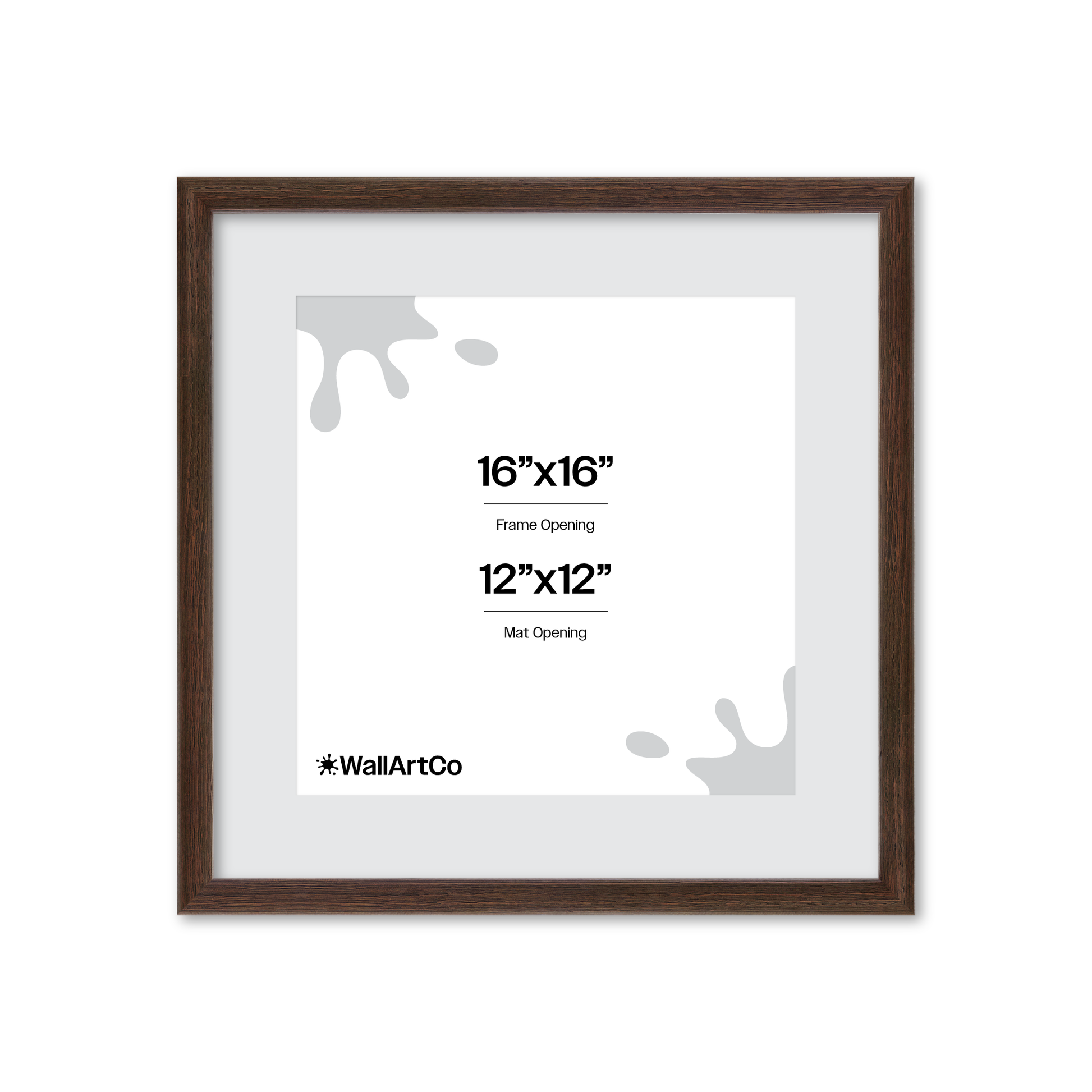 16" x 16" Dark Oak Hudson Narrows Wall Frame