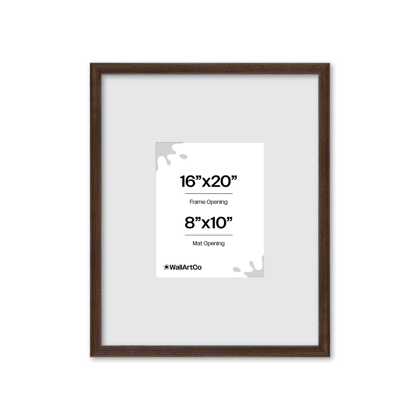 16" x 20" Dark Oak Hudson Narrows Wall Frame