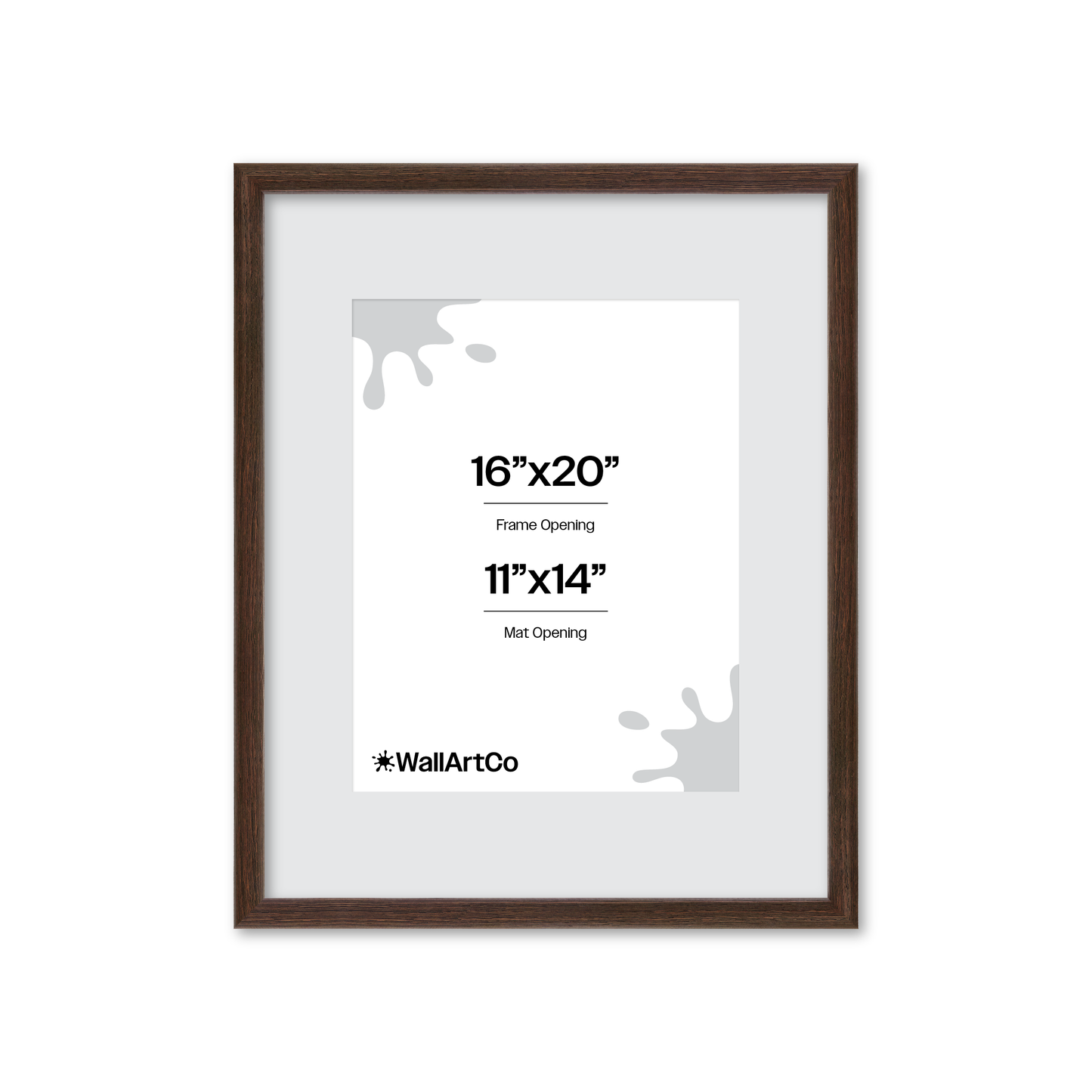 16" x 20" Dark Oak Hudson Narrows Wall Frame
