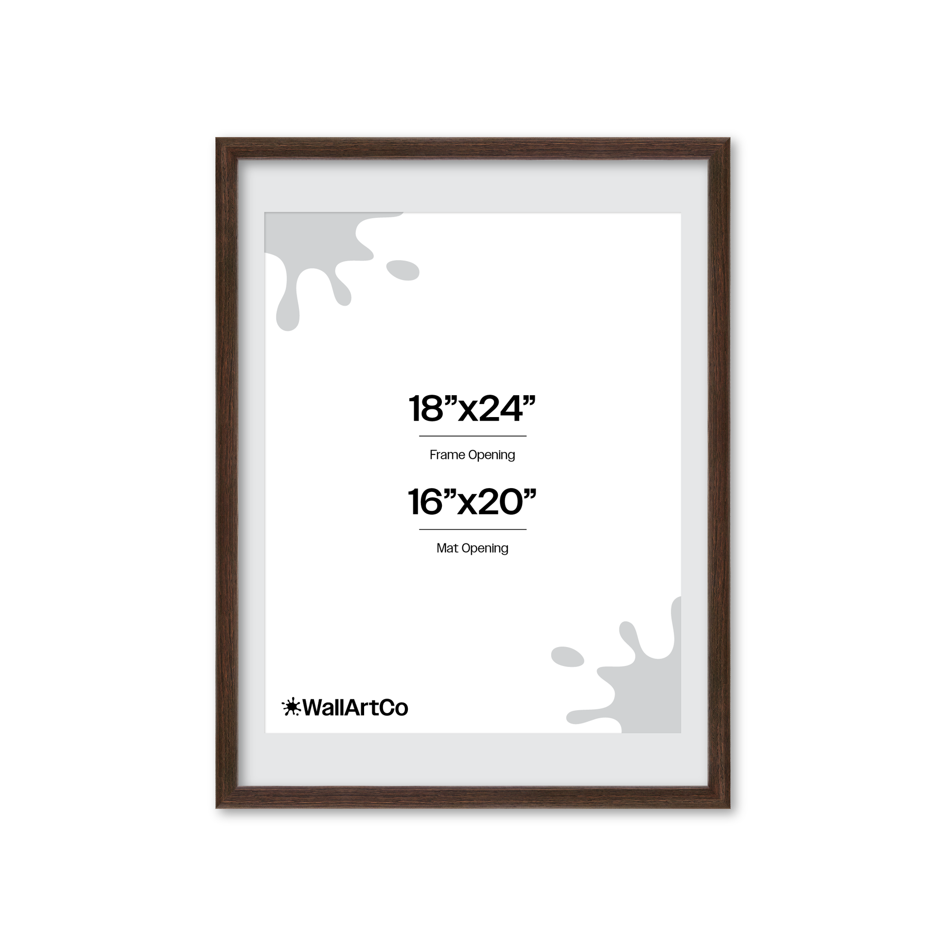 18" x 24" Dark Oak Hudson Narrows Wall Frame