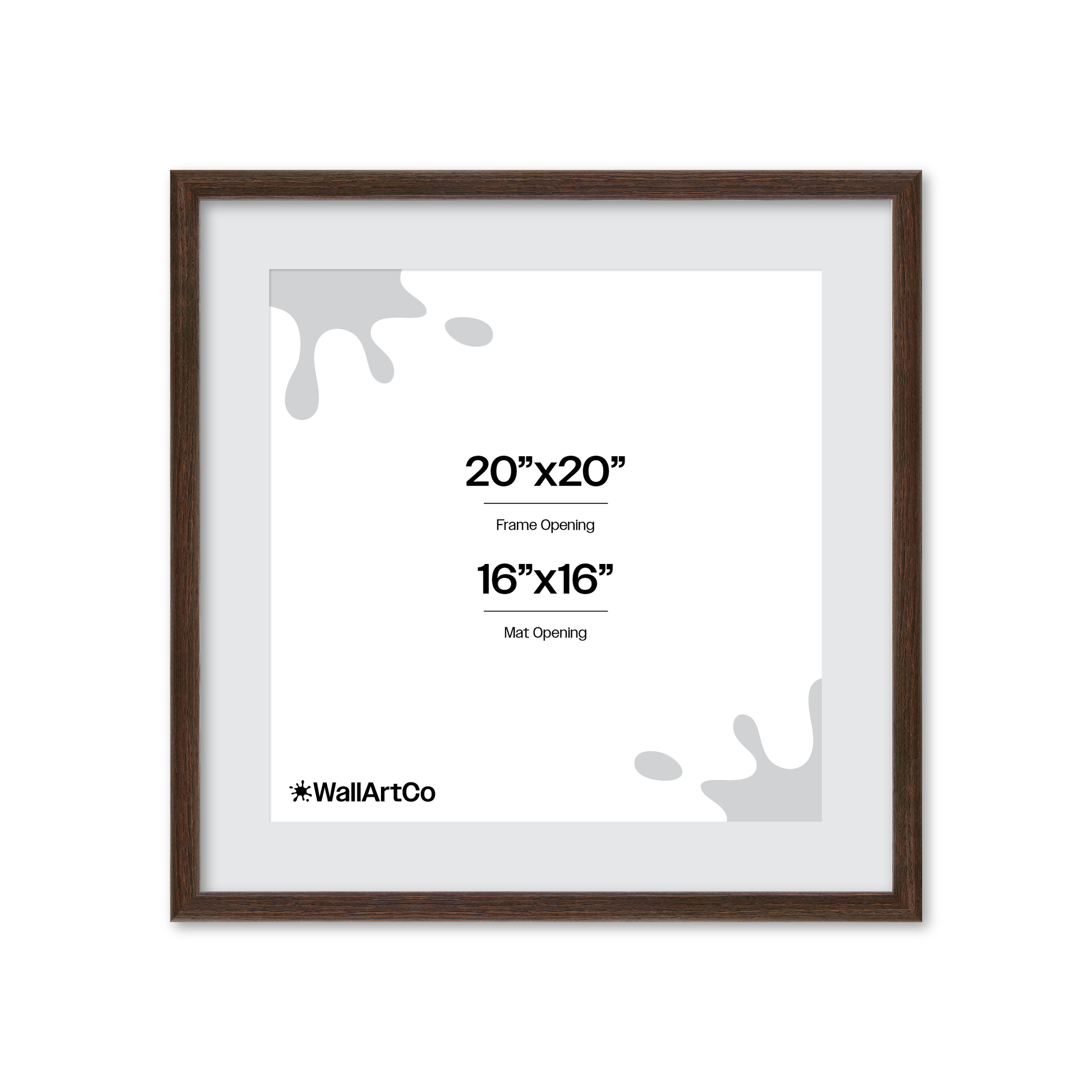 20" x 20" Dark Oak Hudson Narrows Wall Frame