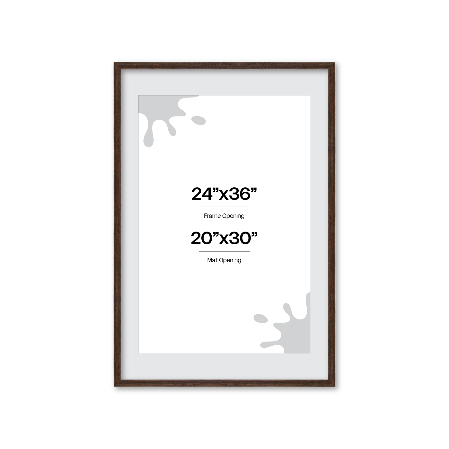 24" x 36" Dark Oak Hudson Narrows Wall Frame