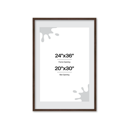 24" x 36" Dark Oak Hudson Narrows Wall Frame