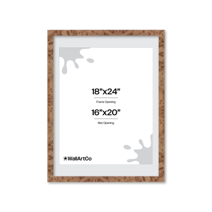 18" x 24" Caramel Burlwood Lucca Wall Frame