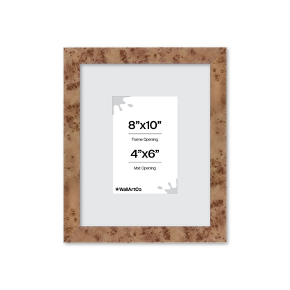 8" x 10" Caramel Burlwood Lucca Wall Frame