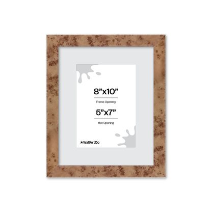 8" x 10" Caramel Burlwood Lucca Wall Frame